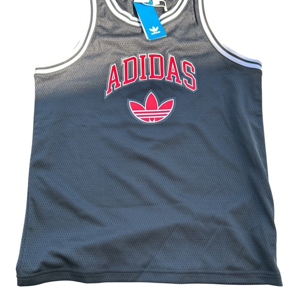 adidas Other - Adidas Originals Boys Black Mesh Basketball Jersey Tank Top Size Large 13-14Y